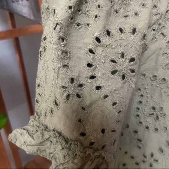 Valentina Naldi Eyelet NWT 100% Cotton Lined Midi Boho Dress/ Made in Italy - Picture 6 of 9